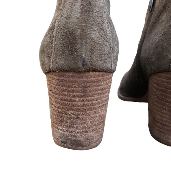 Madewell The Brenner Boot in Suede Tan Brown Side Zip Ankle Sz 9.5 - Picture 15 of 16